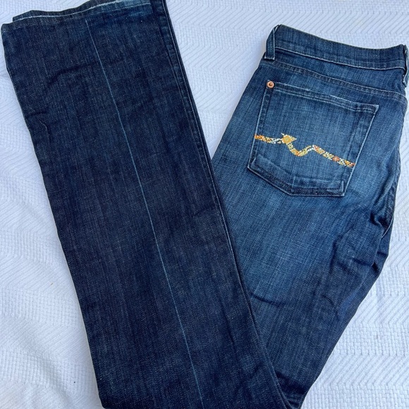 Seven for all mankind beautiful jeans low rise bootcut size 27 - Picture 8 of 12